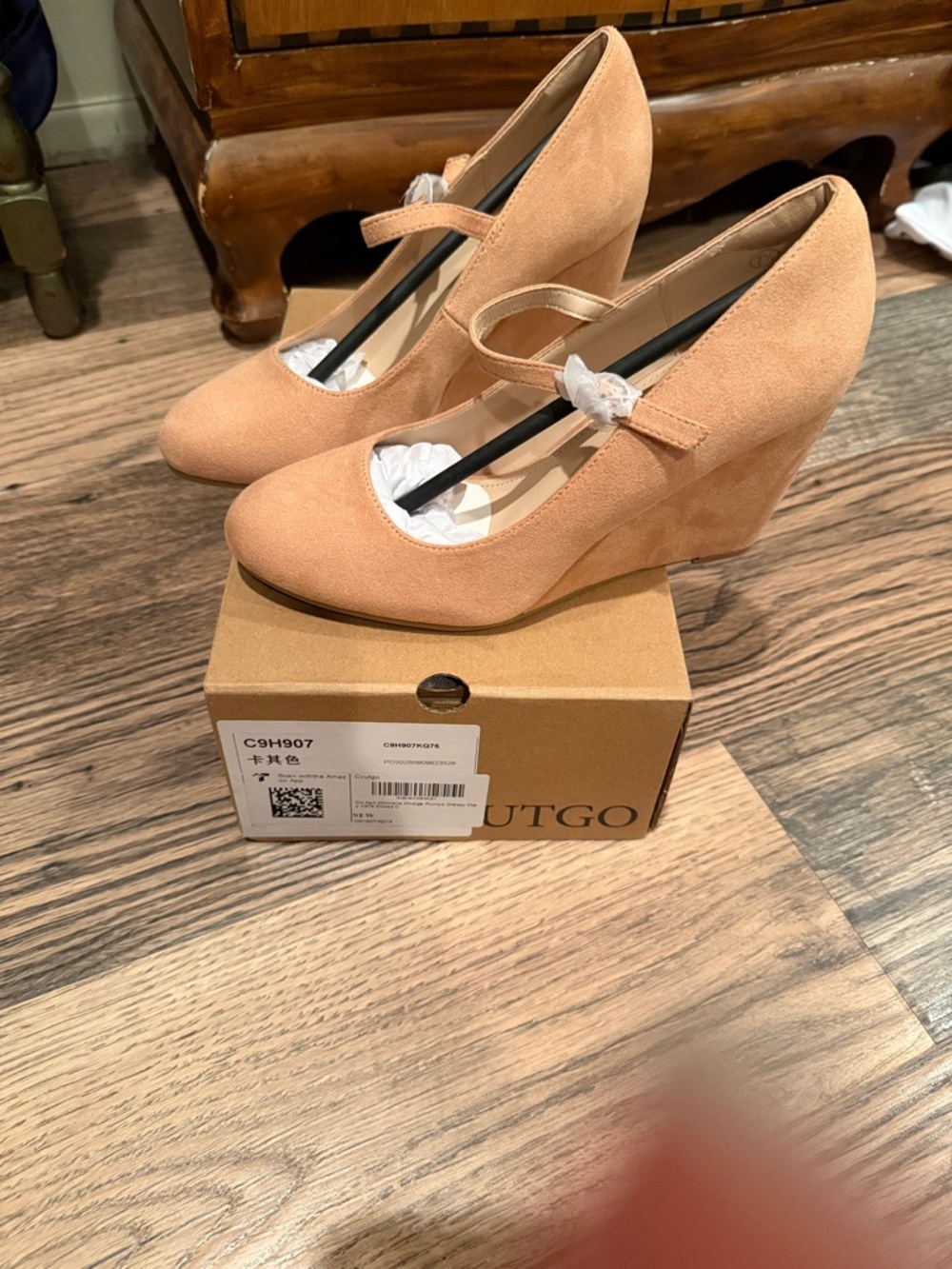 Women’s Suede Mary Jane Wedge Heels